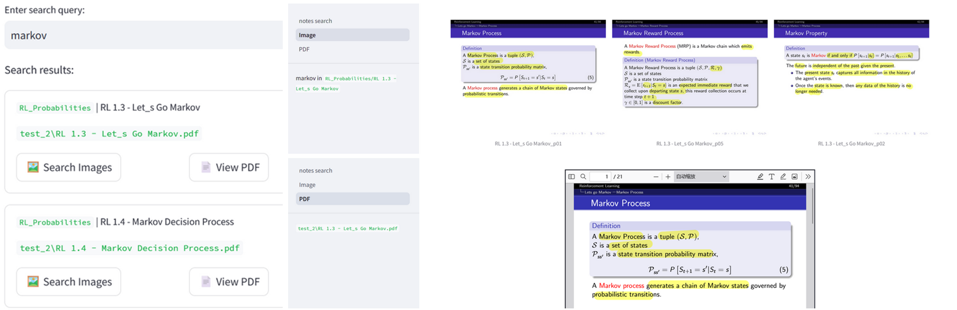 Notes Search Interface Image
